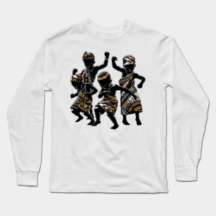 Afrocentric Boys Dancing Long Sleeve T-Shirt